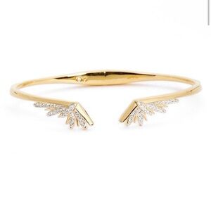 Gold Nadri 'Solas' Crystal Hinge Bangle Bracelet